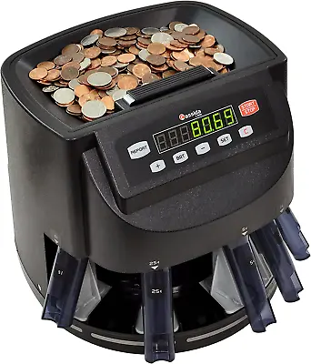 Coin Sorter And Wrapper Machine Manual With Crank Money Change Counter Sorting • $368.90
