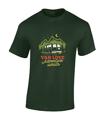 Van Love Mens T Shirt Camper Van Hiking Outdoors Clothing Cool Gift Idea Top • £7.99