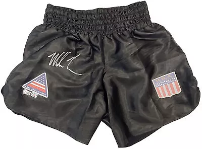 Mike Tyson Autographed Signed Black Boxing Trunks Beckett Bas Stock #197057 • $269