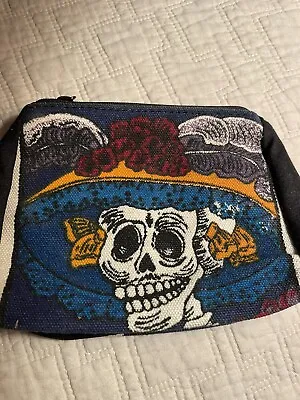 $7.99 • Buy Day Of The Dead Zippered  Coin  Purse Fancy Hat