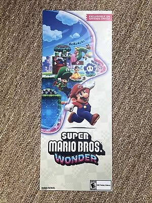 *RARE Nintendo Switch Kiosk Translite  Mario ￼Bros. Wonder 21”x 8.5” Authentic! • $100