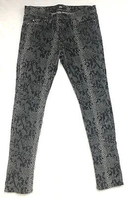 Else Pants Women’s 30 W Jeans Brown Python Wash Black Snake Print Skinny • $19.95