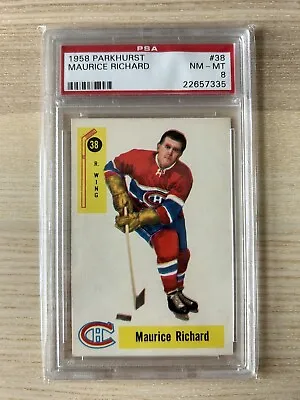 1958 Parkhurst Maurice Richard #38 PSA 8 Montreal Canadiens • $1198.21