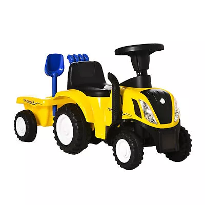 Ride On Tractor Toddler Walker Foot To Floor Slider 12-36 Months Yellow HOMCOM • £46.80