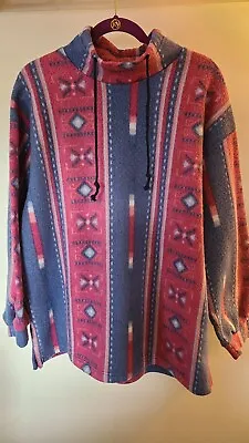 Justin Allen Vintage Pull Over Aztec Print Western Fleece Style Sweater  • $9.95