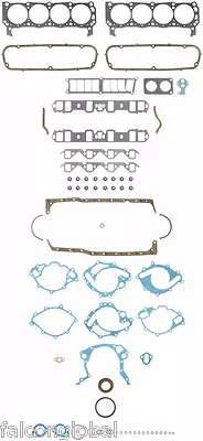 $87.37 • Buy Ford/Mercury 302/5.0 Fel Pro Full Gasket Set Head+Intake+Oil Pan 1982-87*