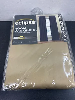 Eclipse Taupe Polyester Room Darkening Curtain Panel 54x84 In. • $14.10