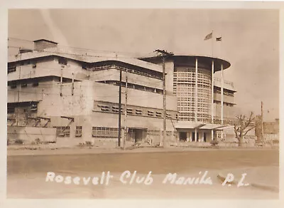 Vtg Found Photo Philippines 1945 1946 Roosevelt Club Manila World War 2 Pacific • $11.56