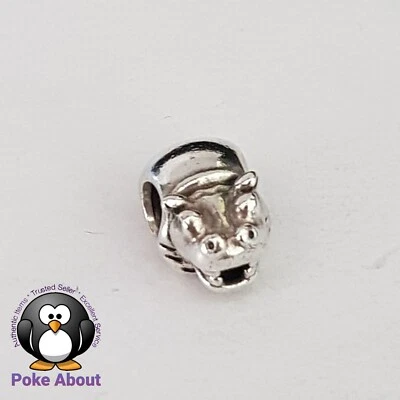$32 • Buy Authentic Pandora Hippo Hippopotamus Silver Charm  790334 - Retired