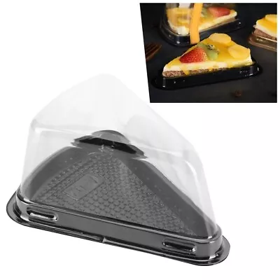 40 X Plastic Triangular Container Carrier Box Pot For Sandwich Cake Pastry S NEW • £7.99