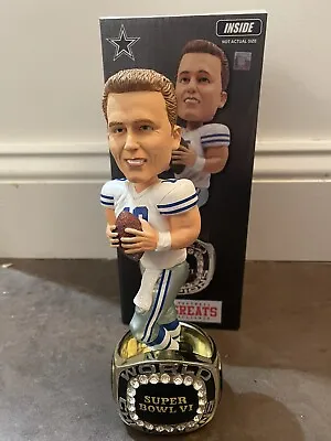 Roger Staubach Dallas Cowboys Super Bowl VI Champions Ring Base Bobblehead • $249.99