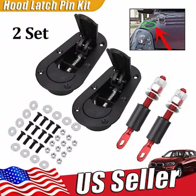 Universal Racing Car Flush Mount Quick Release Hood Latch Pin No Key Locking Kit • $22.70