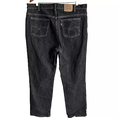 Vintage Levis Jeans Mens 38x28* Black 619 Straight Leg Orange Tab Workwear Denim • $27