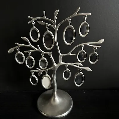 Family Tree/Tree Of Life Picture Holder Pewter/Silvertone - 13 Picture Frames • $26.89