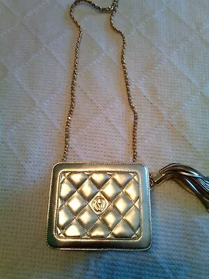 St. John Mini Gold Quilted Leather Crossbody • $75