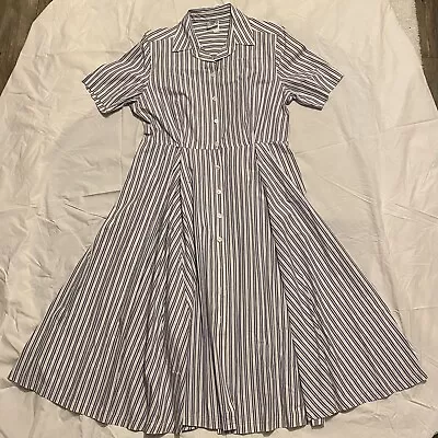 Vintage 80's Light Weight Cotton Laura Ashley England Dress Sz L US 14 Cottage • $79