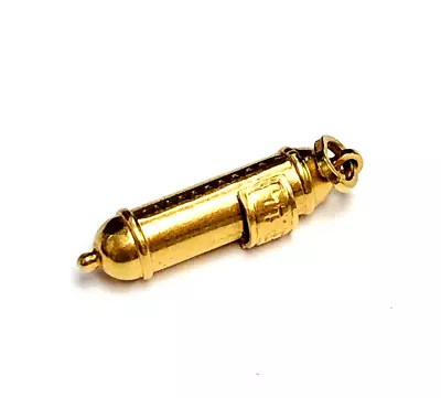 Torah Scroll Mezuzah Jewish Pendant 18K Yellow Gold • $290