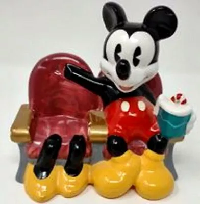 Disney Mickey Mouse Ceramic Figure Sitting In A Theater Seat • $7.45