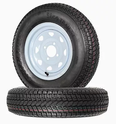 2-Pack Trailer Tire On Rim ST175/80D13 175/80 D 13 LRC 4 Lug White Spoke Wheel • $171.97