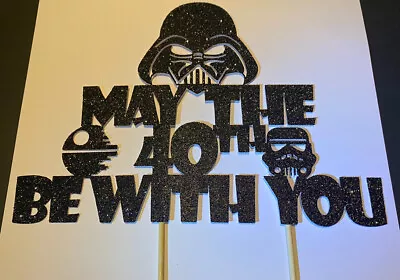 40th Birthday Star Wars Theme Card Cake Topper • £4.99