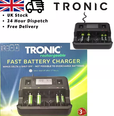 TRONIC Fast Battery Charger - 8 Batteries Brand NEW UK Stock • £16.85