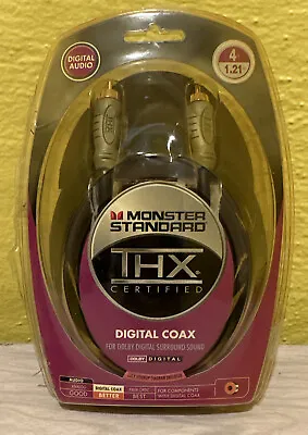 Monster Standard Digital Coax 4 Foot Digital Audio Cable THX Certified Surround • $14.90