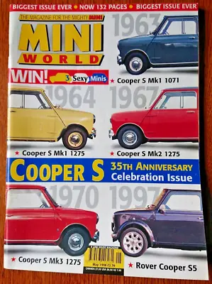Mini World Magazine May 1998 John Cooper Garages S 35th Anniversary Issue • £2.99