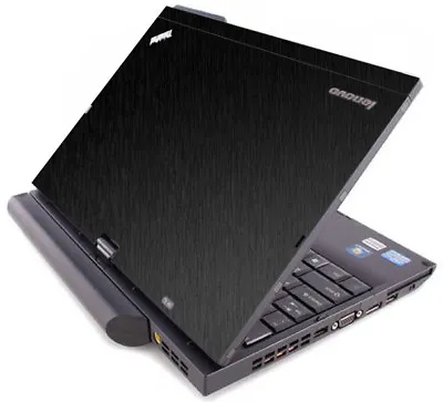 $11.99 • Buy BLACK BRUSHED TEXTURED Vinyl Lid Skin Fit IBM Lenovo ThinkPad X220T X230T Laptop