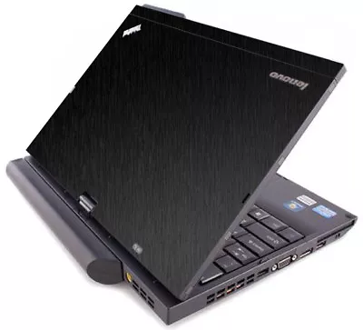 BLACK BRUSHED TEXTURED Vinyl Lid Skin Fit IBM Lenovo ThinkPad X220T X230T Laptop • $11.99