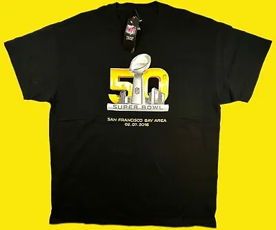 Denver Broncos 2016 NFL SUPER BOWL 50 T Shirt Mens Size L Vince Lombardi Trophy • $14.95