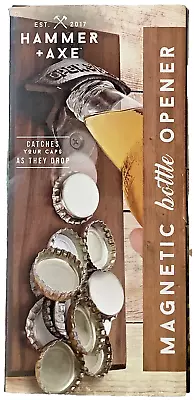 Hammer + Axe Magnetic Bottle Opener Wood And Metal Construction Beer • $19.99