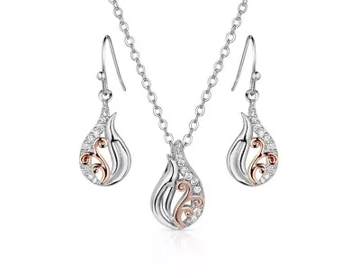 Montana Silversmiths Jewelry Set Womens Whisps Of Elegance 19  JS5780 • $85