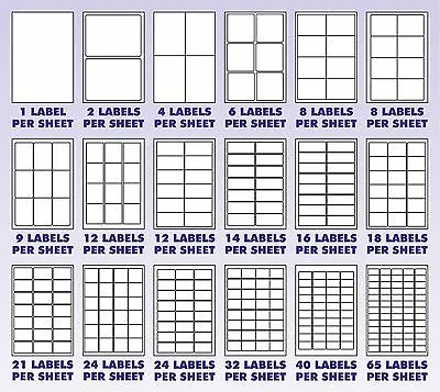 £185.50 • Buy Address Labels White A4 Sheets Sticky Self Adhesive For Inkjet Or Laser Printer