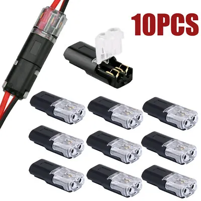 $6.36 • Buy 2 Pin Pluggable Wire Connectors Quick Splice Electrical Cable Crimp Terminal Kit