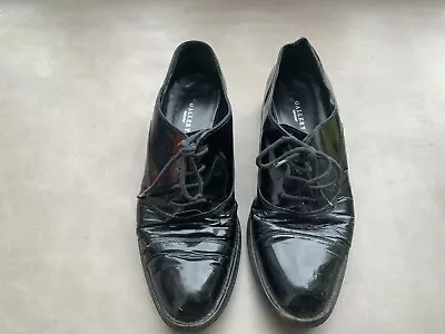 Black Leather Shoes - Made In Italy Size 37 • £16