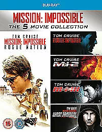 Mission: Impossible 1-5 Blu-Ray (2015) Tom Cruise Bird (DIR) Cert 15 5 Discs • £8.99