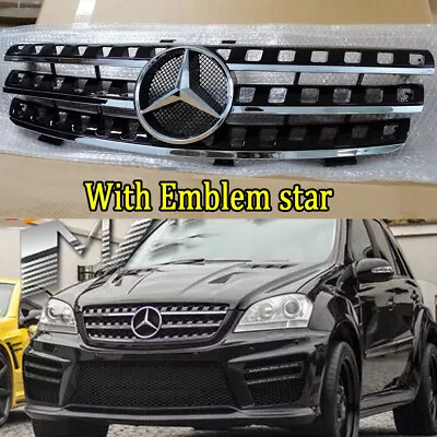 Front Grill W/emblem Grille For Mercedes Benz W164 ML320 ML350 ML550 2005-2008 • $179.95