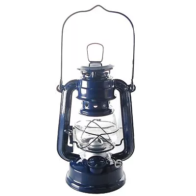 Hurricane Kerosene Oil Lantern Emergency Hanging Light Lamp - Blue - 8 Inch • $14.95