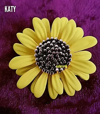 £4.80 • Buy Vintage Style Yellow Sunflower Daisy Flower Brooch Pin Badge Broach Gift 