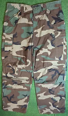 US GI M65 Field Pants Trousers Woodland Camo Cold Weather Size Medium Regular • $64.99