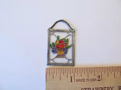 Artisan Beautiful Stained Glass Window Hanging 1 X1.5  Dollhouse Miniature 1:12 • $49