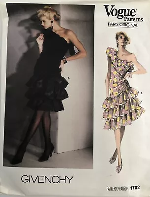 Vintage Vogue Pattern 1702 Givenchy Dress Paris Original Size 16 • $15