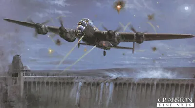 Philip West 617 Squadron Aviation Art Print Dambuster Lancaster Flt Lt Maltby  • £150