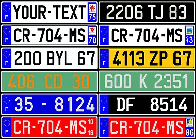 Custom France REFLECTIVE License Plate Tag Reproduction Many Styles Available! • $34