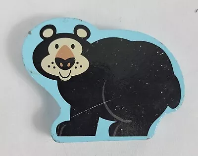 Melissa & Doug Noah's Ark Shape Sorter Wooden Block Piece Part Black Bear • $4.99