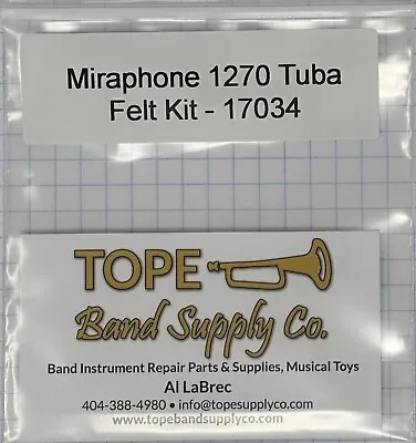 Miraphone 1270 Piston Tuba Felt Kit • $19.99