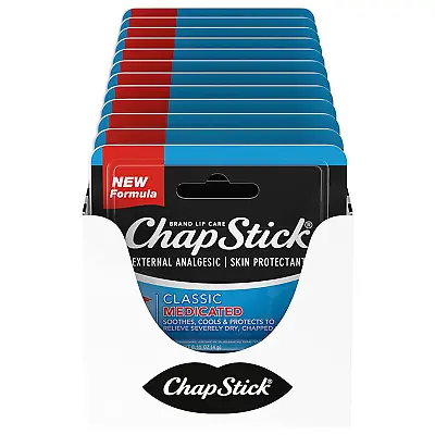 ChapStick Classic Medicated Lip Balm TubesChapped Skin Protectant - 0.15x12 Oz • $25.67