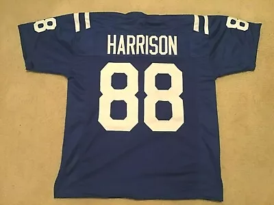 UNSIGNED CUSTOM Sewn Stitched Marvin Harrison Blue Jersey - M L XL 2XL • $35.99