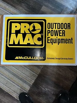 Wow Look! Nos Mcculloch Pro Mac Sign Vintage Chainsaw Bearing $1 Auctions R Back • $1