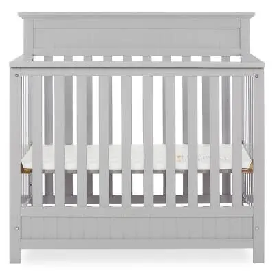 Dream On Me Cribs Mini Harbor 4-in-1 Convertible Twin Bed Wood Pebble Grey • $226.01